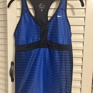 Nike Blue and Black One Piece Swimwear